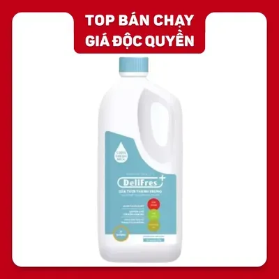 Sữa tươi thanh trùng ít đường Delifres chai 1.8l