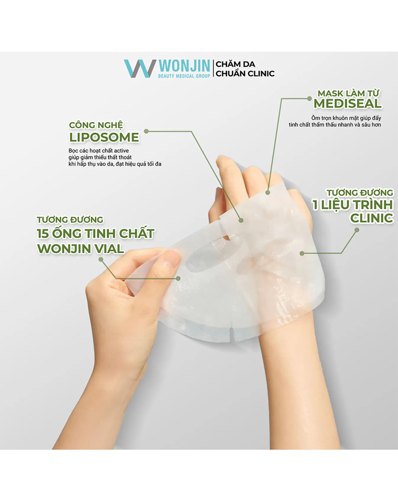 Mặt Nạ Wonjin Truyền Năng Lượng Derma Nourising Supplement Mask - Image 5
