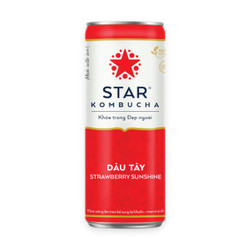Trà lên men bổ sung lợi khuẩn vị dâu tây Star Kombucha 250ml (1 Lon)