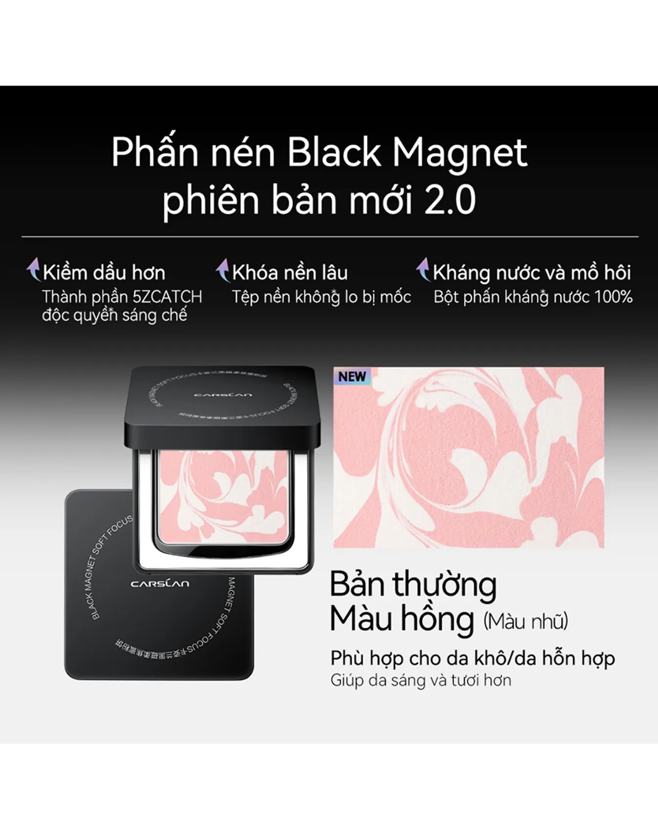 Phấn Nén Carslan 2.0 Carslan Black Magnet Soft Focus Powder - Image 1