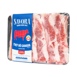 Ba chỉ bò Canada đông lạnh cắt lát Savora 500g (1 Khay)