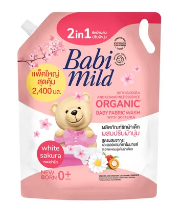 Nước Giặt Xả Babi Mild White Sakura túi 2400ml