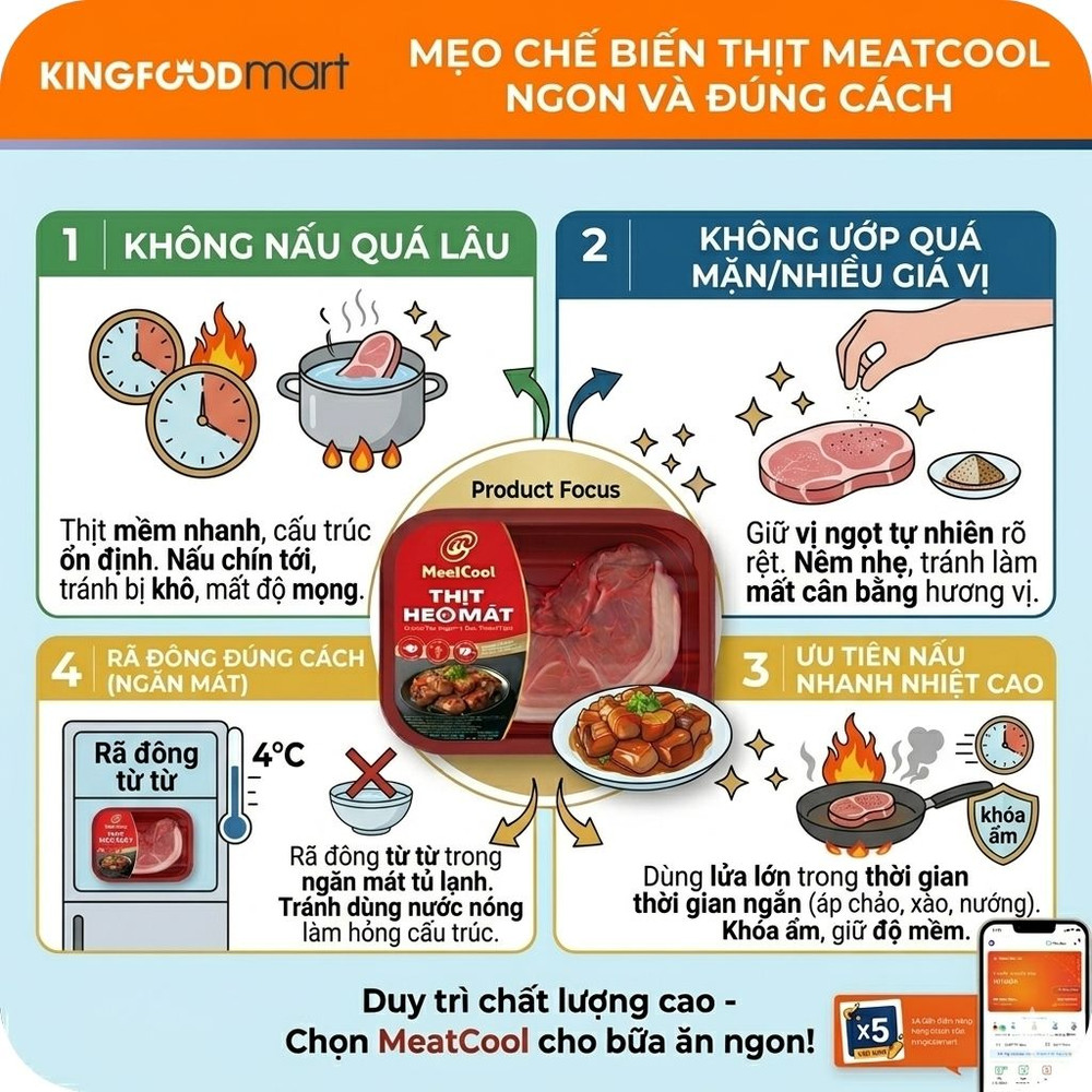cách chế biến thịt heo Meatcool phổ biến