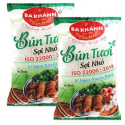 Combo 2 bún tươi sợi nhỏ Ba Khánh gói 500gx2