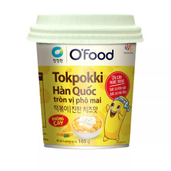 Bánh gạo Hàn Quốc vị phô mai không cay O'Food ly 105g (1 ly)