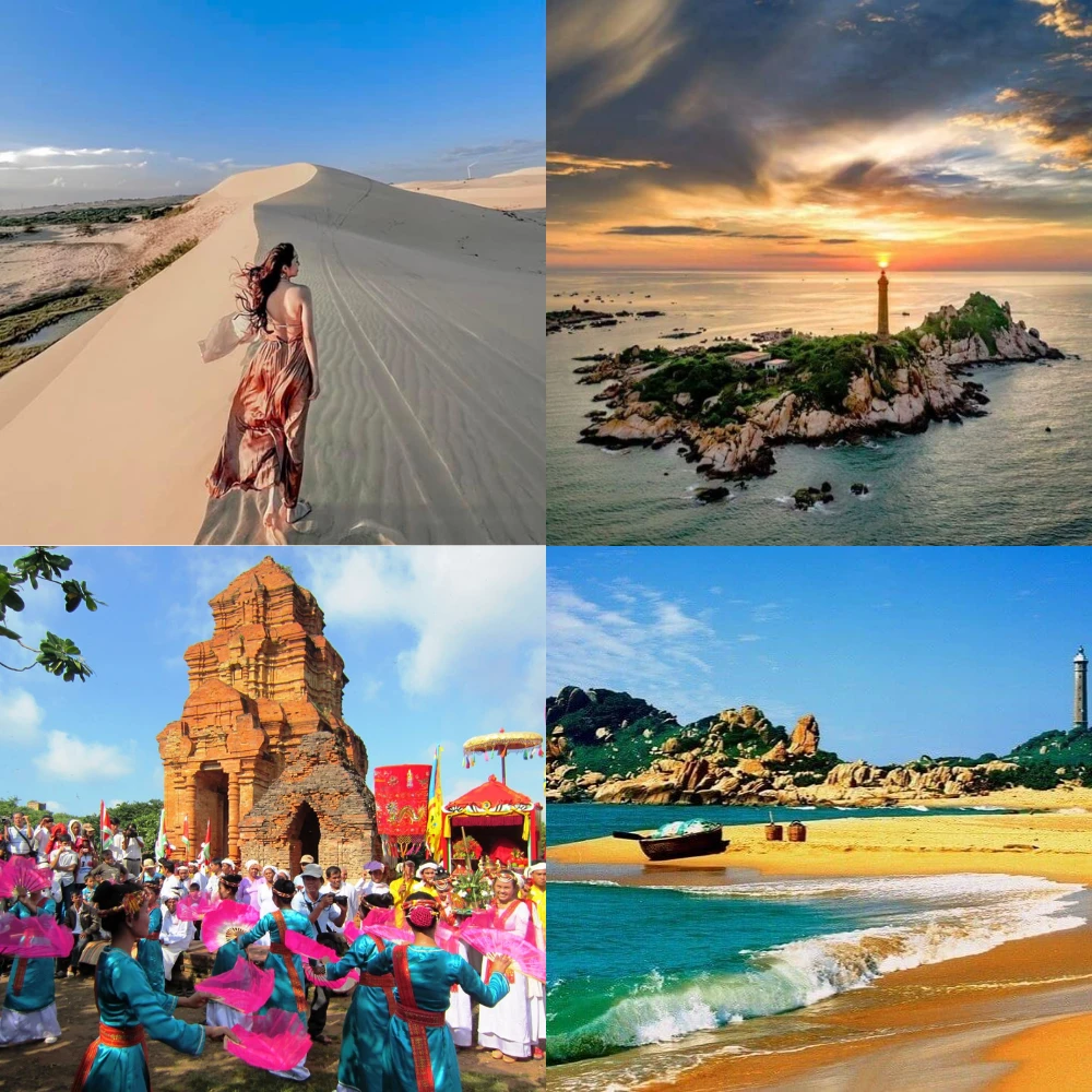 Cung đường ven biển Bàu Trắng xinh đẹp những ngày Tết Nguyên Đán