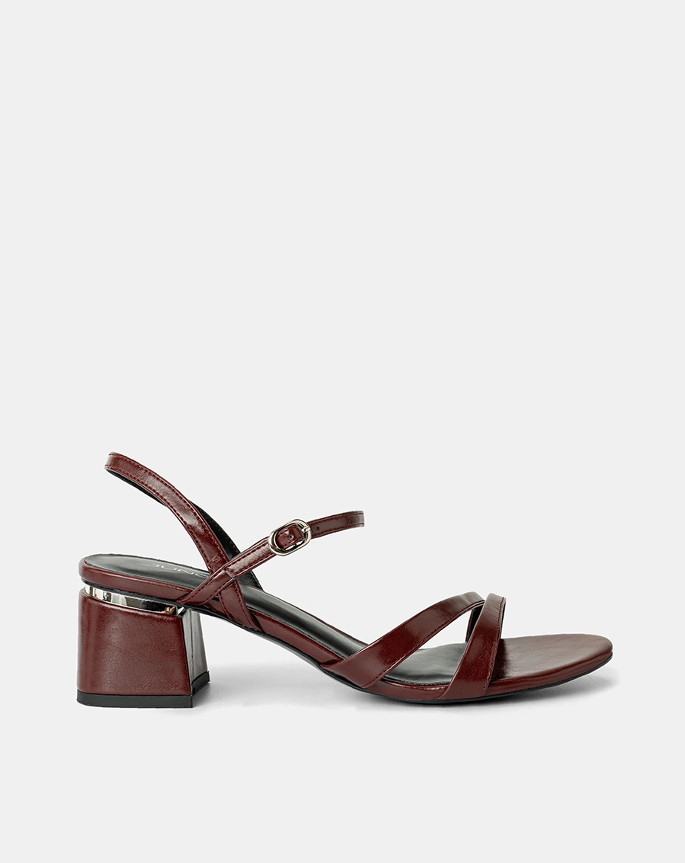 Giày Sandal Hai Quai Gót Phối Kim Loại - Image 1