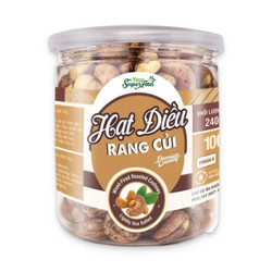 Hạt điều rang củi vỏ lụa thượng hạng Your Superfood hũ 240g