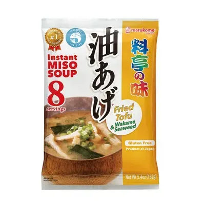 Soup rong biển đậu hũ chiên 8 phần ăn Marukome gói 152g