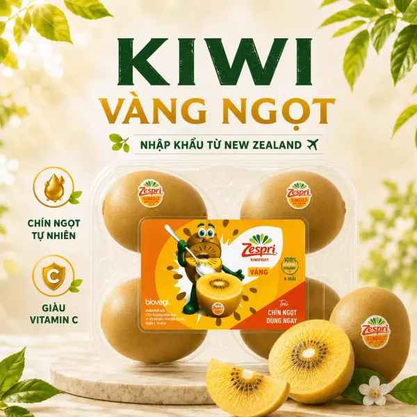 Kiwi vàng chín Zespri hộp 4 quả