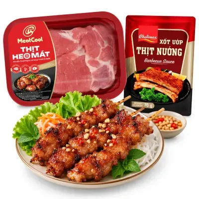 Combo nạc dăm heo nướng