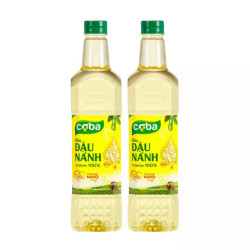 Combo dầu đậu nành tự nhiên Coba chai 1L (2 Chai)