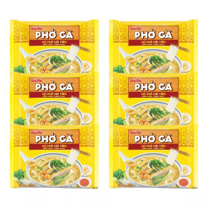 Combo 6 gói phở ăn liền vị gà Gấu Đỏ gói 65g (6 Gói)