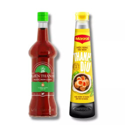 Combo Gia Vị Chay: Nước Mắm Chay Liên Thành & Nước Tương Maggi