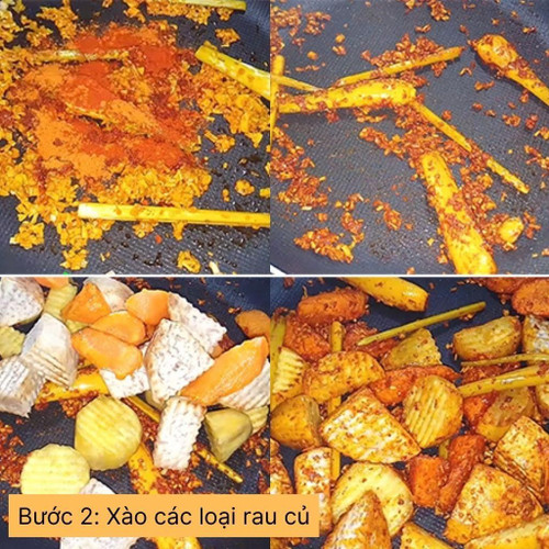 xào các loại rau củ