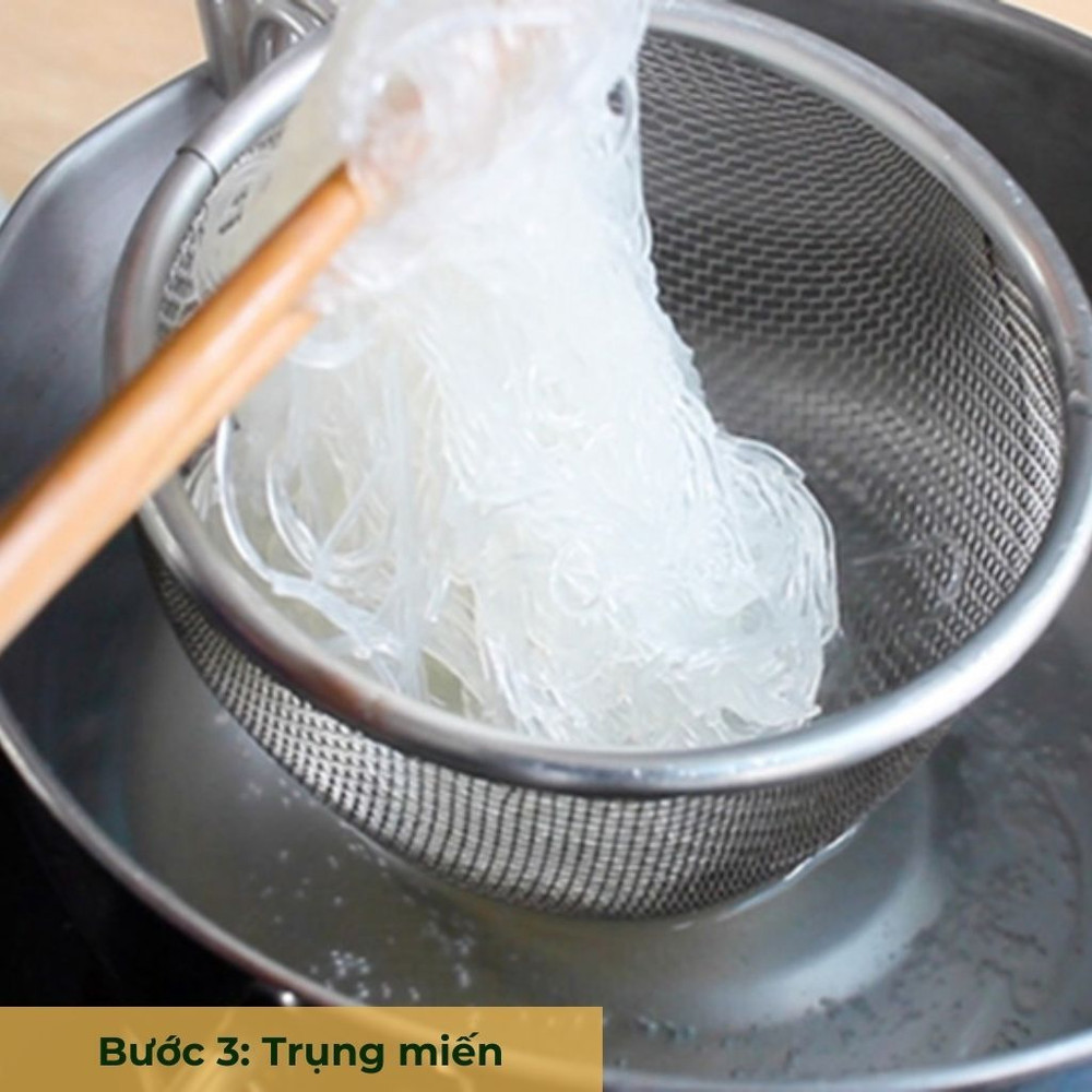 bước 3 trụng miến
