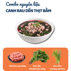 Combo canh rau dền thịt bằm