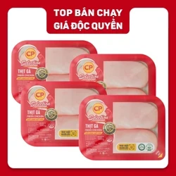 Combo 4 khay phi lê ức gà không da CP 500g