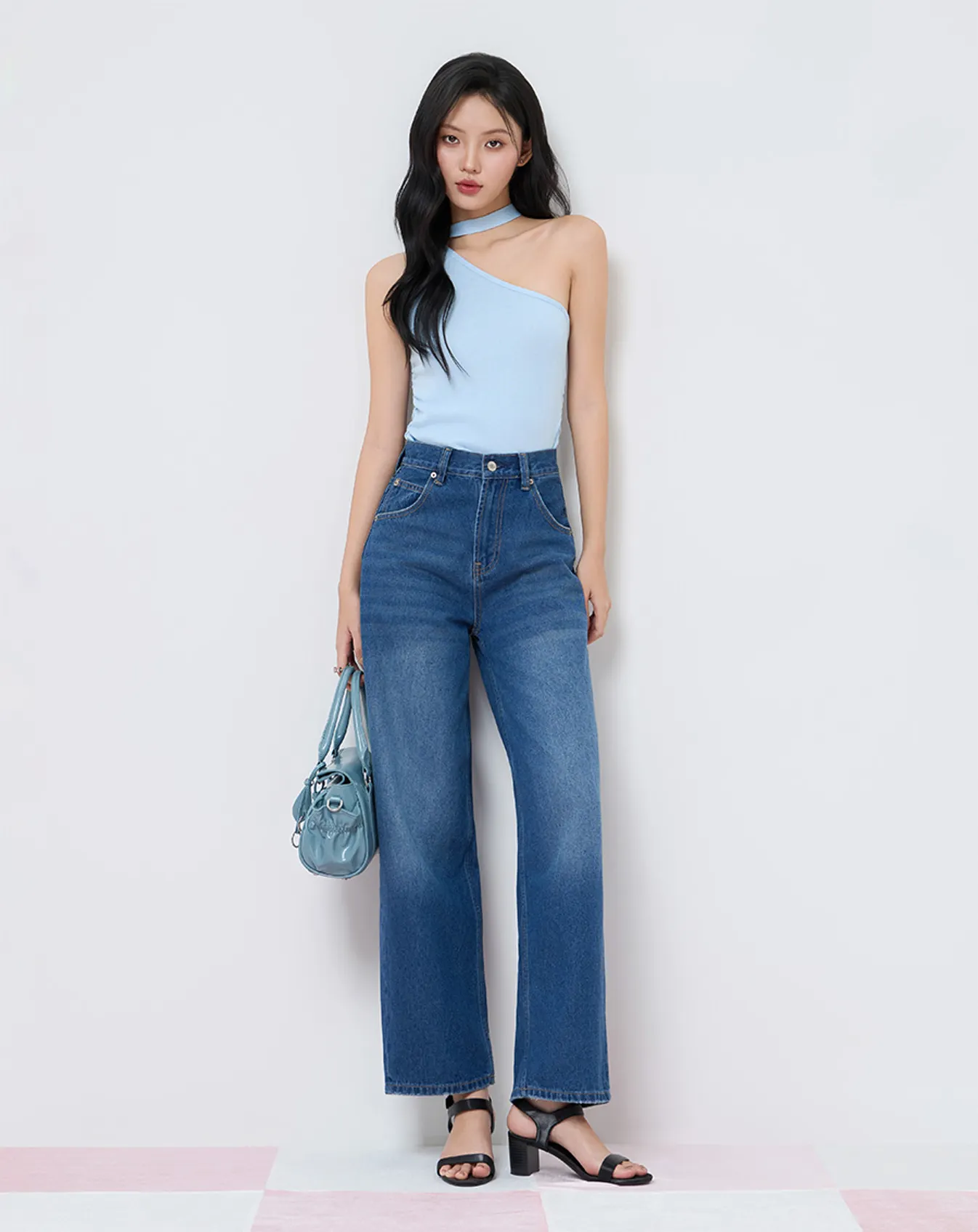 Quần jeans form barrel lưng vừa - Image 2