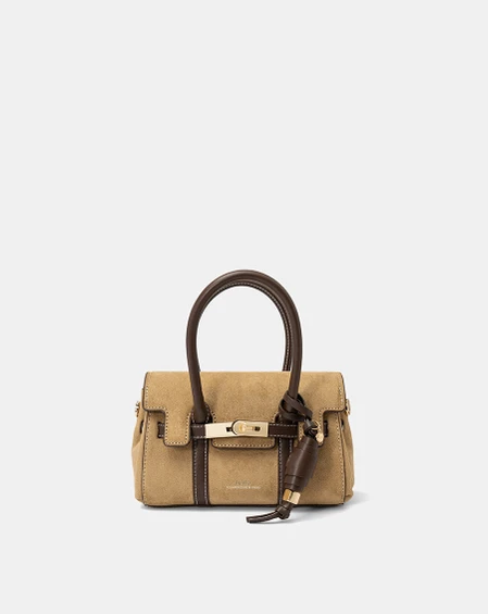 Túi Xách Nhỏ Croissant Satchel Bag With Belt Detail