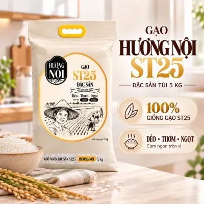 Gạo Hương Nội ST25 đặc sản túi 5kg