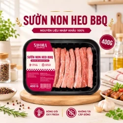 Sườn non heo BBQ Savora khay 400g