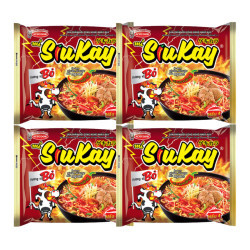 Combo 4 gói mì bò Siukay gói 128g (4 gói)