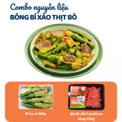 Combo bông bí xào thịt bò