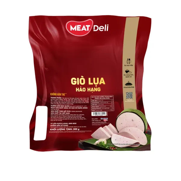Giò lụa Ngự Bảo hảo hạng Meat Deli gói 300g