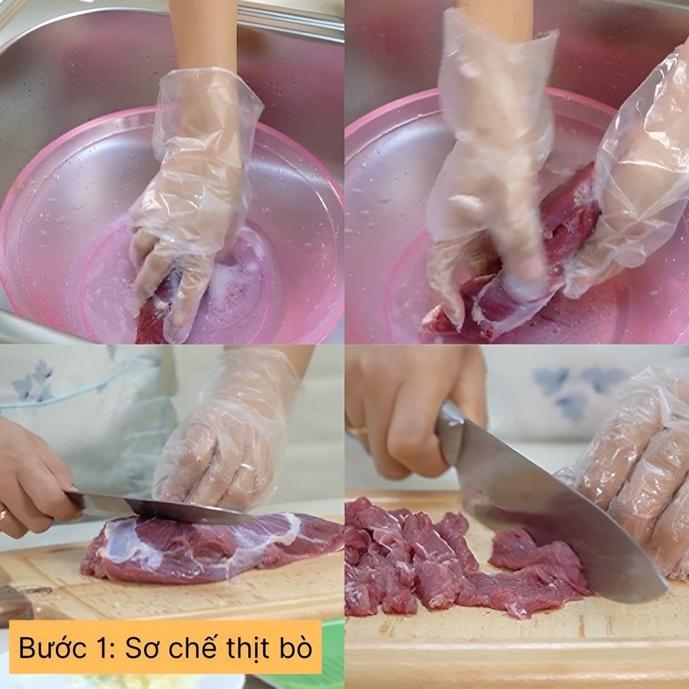 sơ chế thịt bò