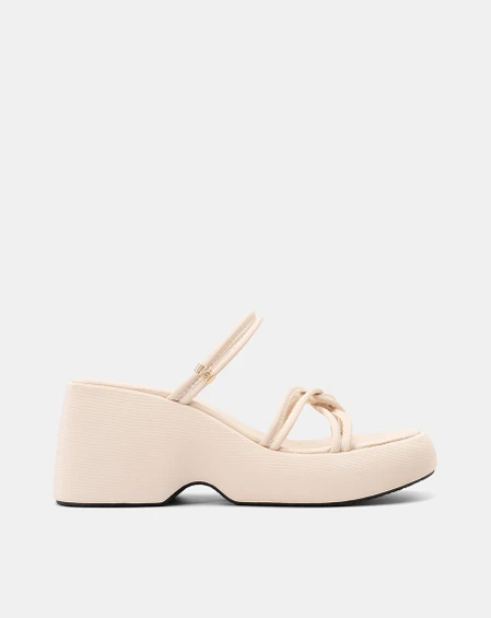 Sandal quai tròn phối khóa Flatform