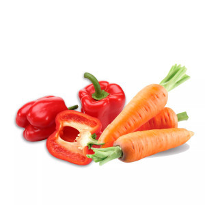 Combo Ớt chuông đỏ Vietgap 200g & Cà rốt Vietgap 300g