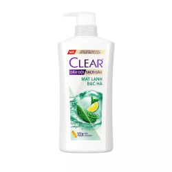 Dầu gội mát lạnh bạc hà Clear chai 630g