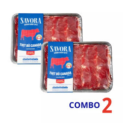 Lõi nạc vai bò Canada cắt lát Savora 250g (2 Khay)