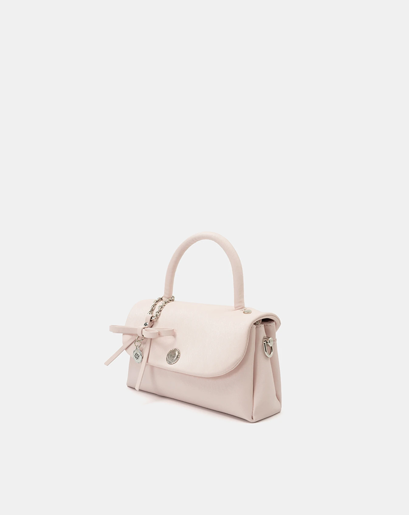 Túi Xách Nhỏ Top Handle Phối Charm Nơ - Image 4