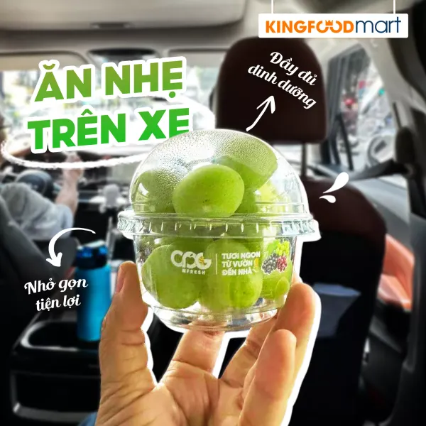 Nho xanh Mỹ không hạt hộp 150g