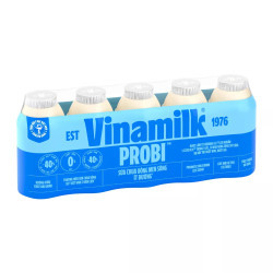 Lốc sữa chua uống Probi ít đường Vinamilk chai 65ml (5 Chai)
