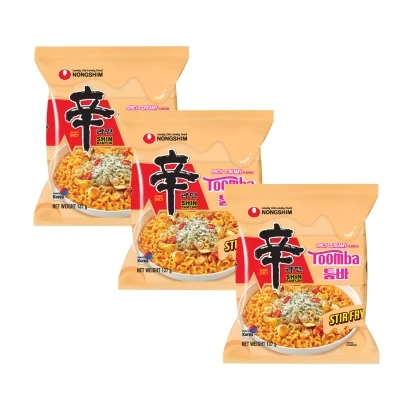 Combo 3 gói mì trộn kem phô mai cay Toomba Nongshim 137g