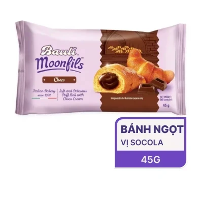 Bánh sừng bò hương vanila Bauli Moonfils gói 45g