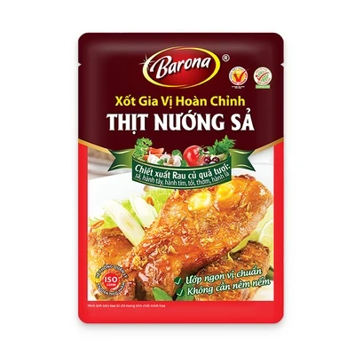 Xốt gia vị hoàn chỉnh thịt nướng sả Barona gói 80g