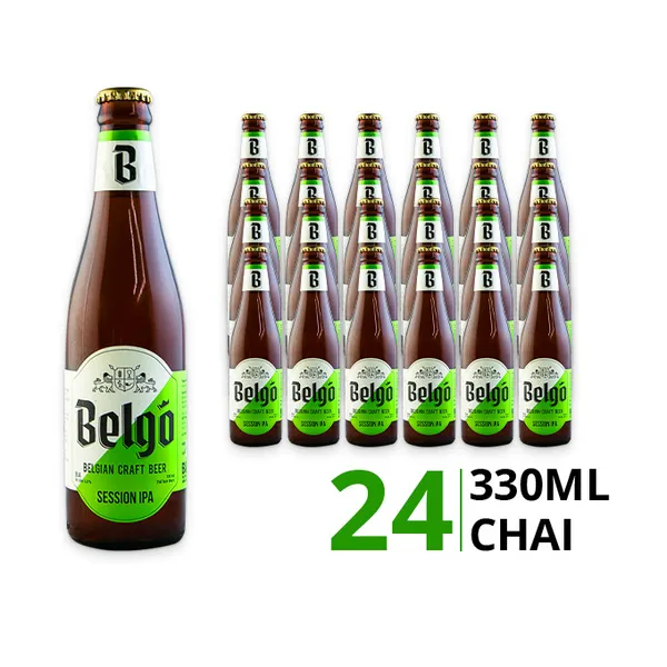 Thùng 24 chai bia Belgo craft Session IPA 4.9% 330ml