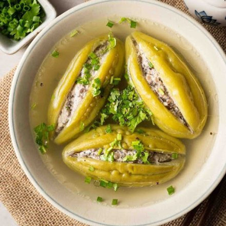 Cách nấu canh khổ qua nhồi thịt thanh mát