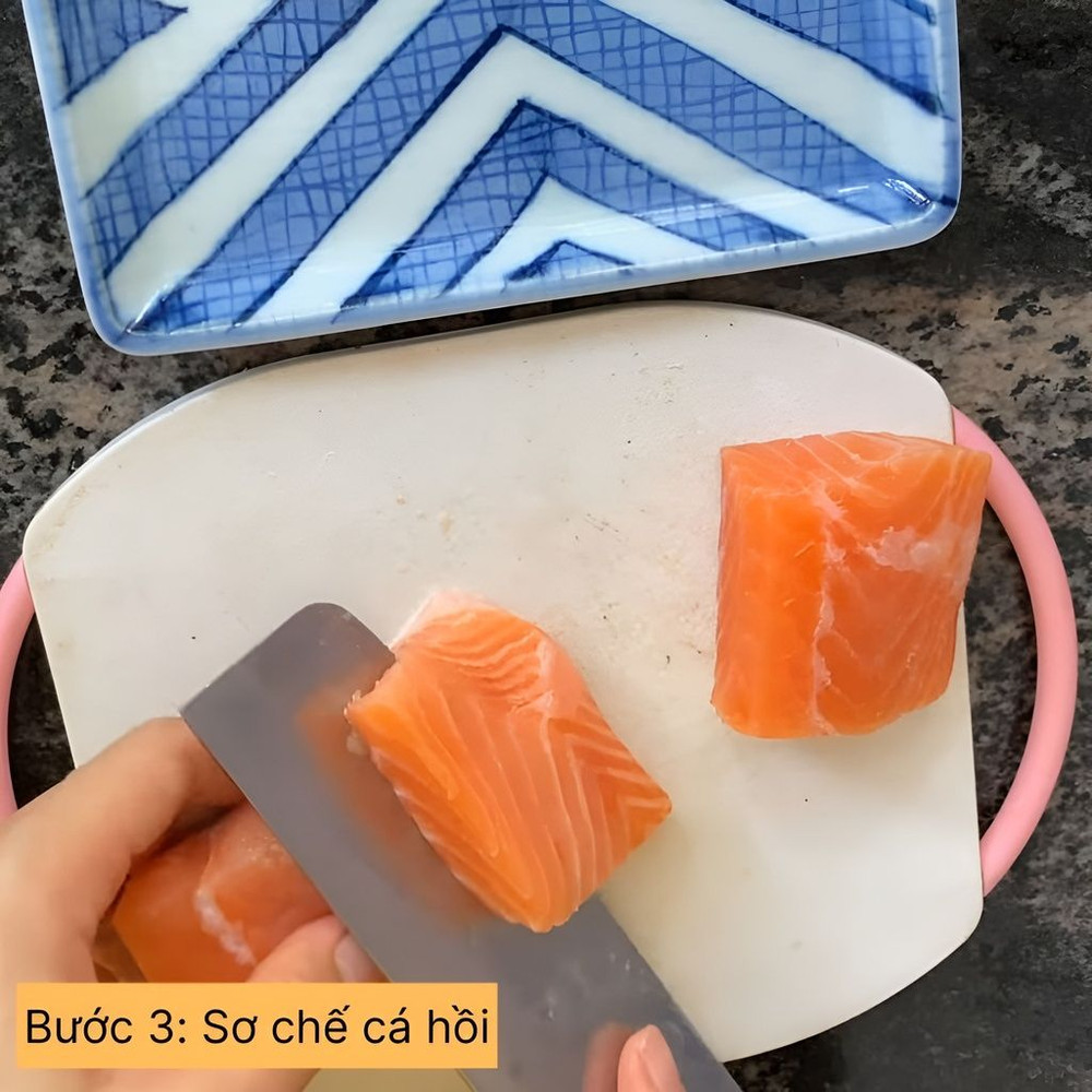 sơ chế cá hồi 