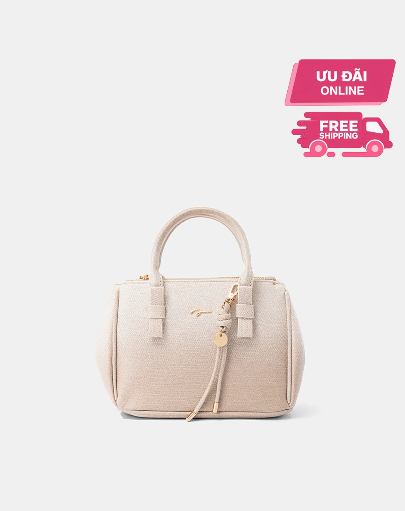 Túi Xách Nhỏ Tay Cầm Nơ Phối Charm - Image 2