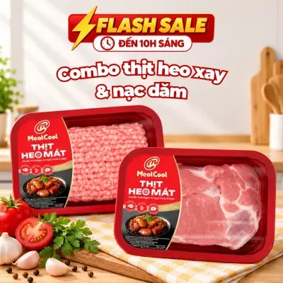 Combo Meatcool: Thịt heo xay và Nạc dăm