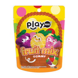 Kẹo dẻo trái cây hỗn hợp Play More gói 48g (1 Gói)