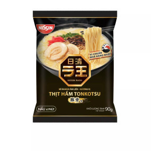 Mì ramen ăn liền hương vị thịt hầm tonkotsu Nissin gói 90g (1 Gói)