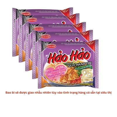 Combo 5 gói mì ăn liền Hảo Hảo sa tế hành tím Acecook 74g