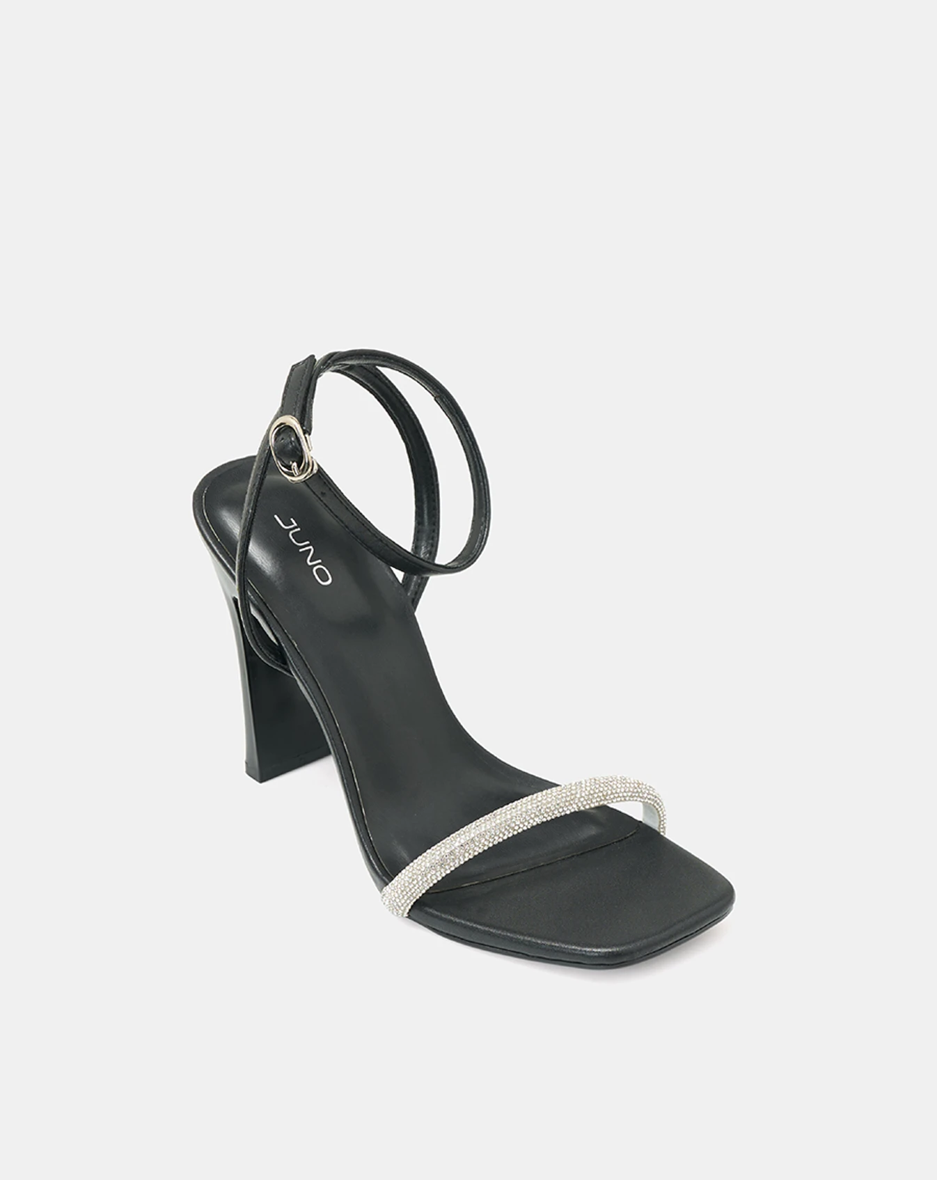 Giày Sandal Gót Thanh Phối Dây Kim Tuyến - Image 6