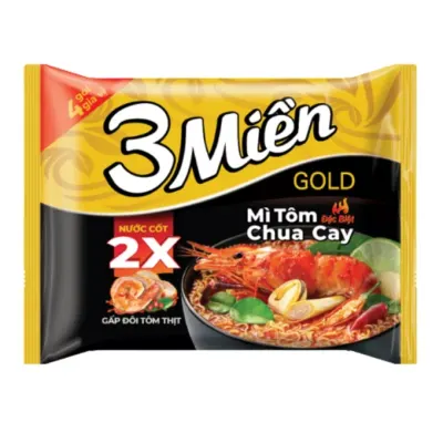 Mì Reeva 3 Miền Gold tôm chua cay đặc biệt gói 75g